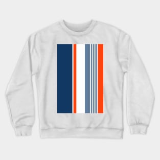 Color Block Stripes Blue and Red Crewneck Sweatshirt